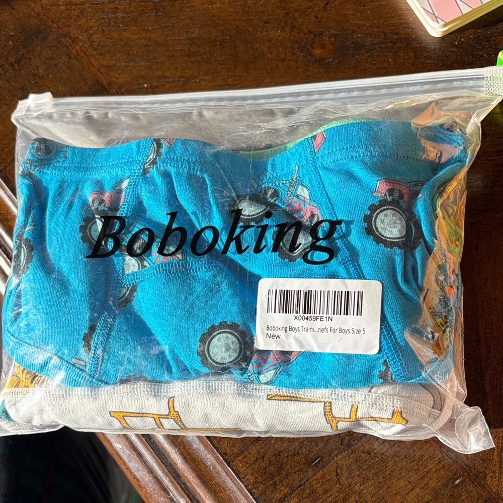 Kids Tractor Print Blue Underwear 

6 pack